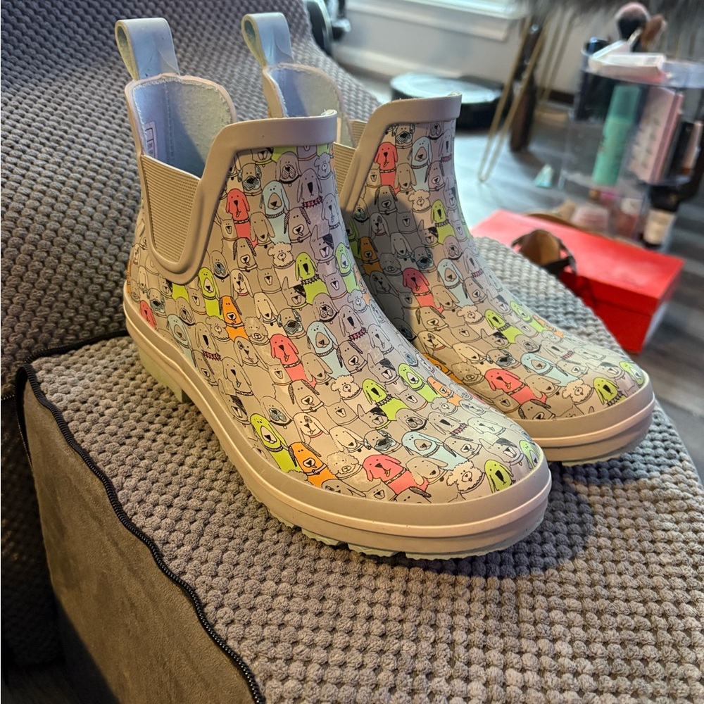 BOBS from Skechers Colorful Patterned Rain Boots